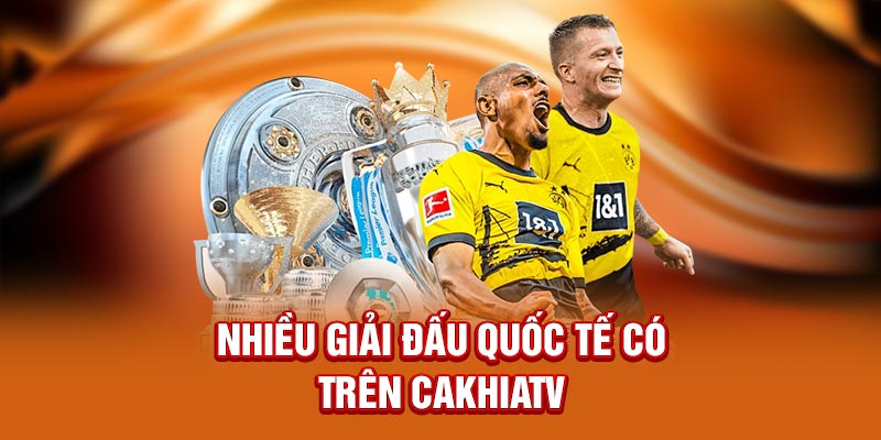 Nhiều giải đấu quốc tế có trên CakhiaTV